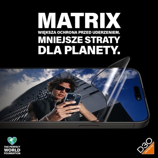 Cits mobilo telefonu aksesuārs Panzer Glass PanzerGlass Matrix Ultra-Wide-Fit hybrid glass for iPhone 15 Pro Max with positioner
