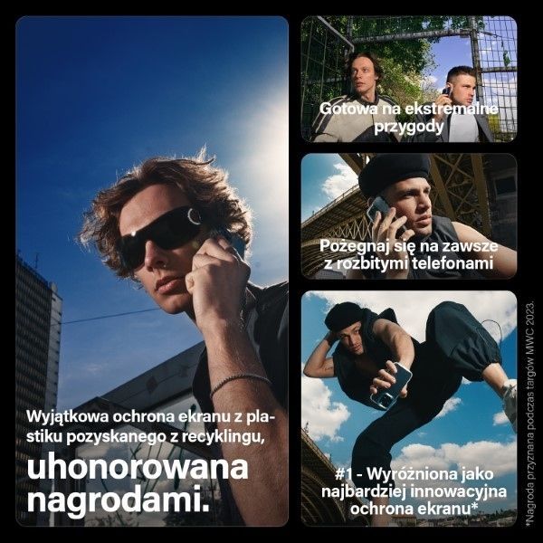 Cits mobilo telefonu aksesuārs Panzer Glass PanzerGlass Matrix Ultra-Wide-Fit hybrid glass for iPhone 15 Pro Max with positioner