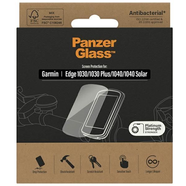 Other Phone Accessory Panzer Glass PanzerGlass Ultra-Wide Fit Antibacterial Tempered Glass for Garmin 1030 / 1030 Plus / 1040 / 1040 Solar