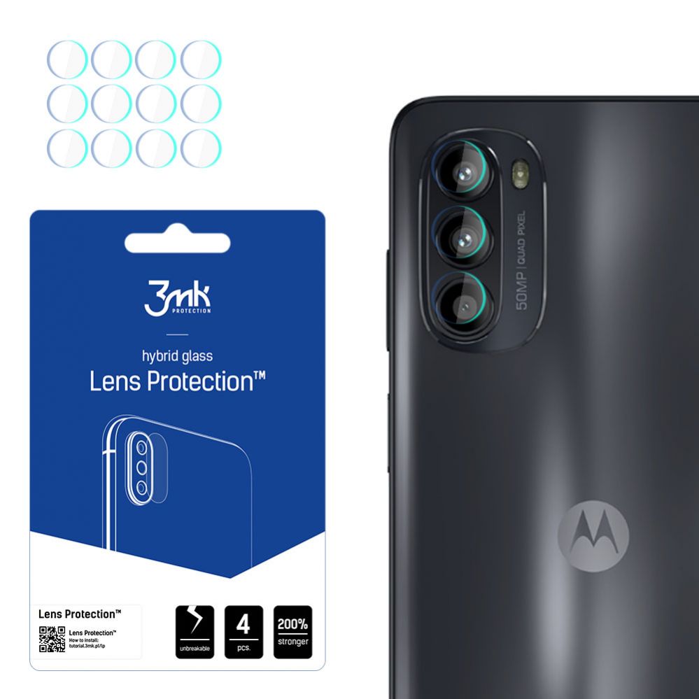 Muu telefoni lisavarustus 3MK 3mk Lens Protection hybrid camera glass for Motorola Moto G52