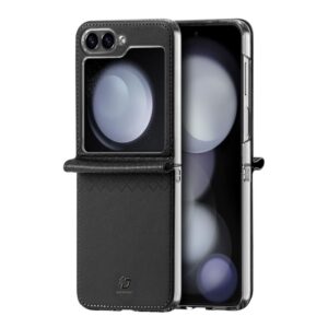 Aizmugurējais vāciņš Dux Ducis - Dux Ducis Brill leather case for Samsung Galaxy Z Flip 6 - black 