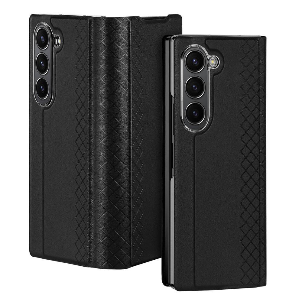 Tagakaaned Dux Ducis Dux Ducis Brill leather case for Samsung Galaxy Z Fold 6 with flap and card slot - black
