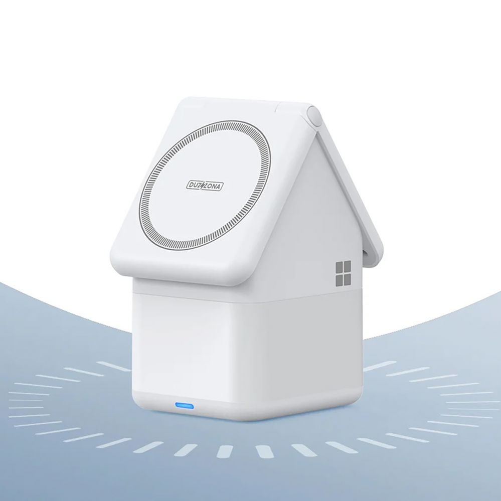 Adapteris Duzzona Duzzona W20 15W 4in1 inductive charger for iPhone / AirPods / Apple Watch with night lamp - white