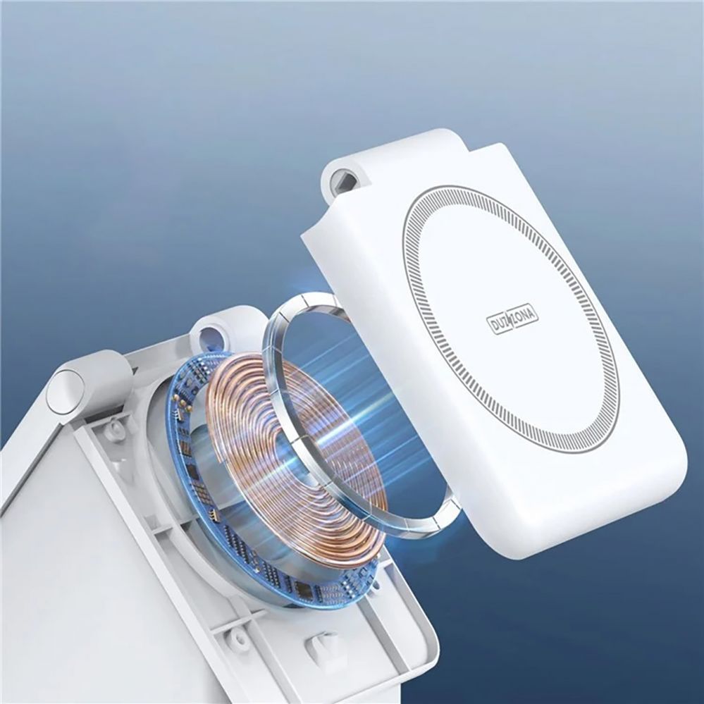 Adapteris Duzzona Duzzona W20 15W 4in1 inductive charger for iPhone / AirPods / Apple Watch with night lamp - white