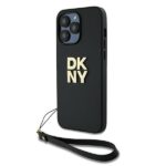 Cits mobilo telefonu aksesuārs DKNY  DKNY Wrist Strap Stock Logo case for iPhone 14 Pro - black 