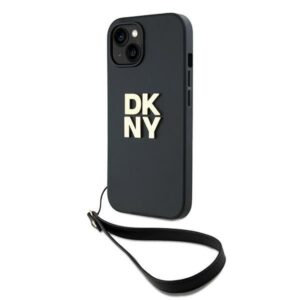 Cits mobilo telefonu aksesuārs DKNY  DKNY Wrist Strap Stock Logo case for iPhone 14 / 15 / 13 - black 