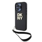 Cits mobilo telefonu aksesuārs DKNY  DKNY Wrist Strap Stock Logo case for iPhone 15 Pro - black 