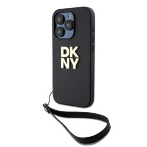 Cits mobilo telefonu aksesuārs DKNY  DKNY Wrist Strap Stock Logo case for iPhone 15 Pro - black 