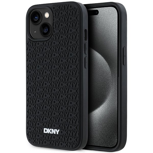 Kitas telefono priedas DKNY DKNY 3D Rubber Repeat Pattern case for iPhone 15/14/13 - black
