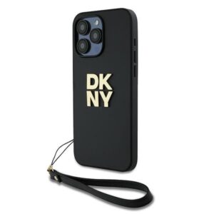 Cits mobilo telefonu aksesuārs DKNY  DKNY Wrist Strap Stock Logo case for iPhone 15 Pro Max - black 