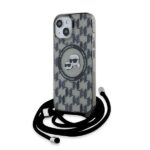 Other Phone Accessory Karl Lagerfeld  Karl Lagerfeld IML Crossbody Monogram Karl & Choupette Head MagSafe Case for iPhone 15 / 14 / 13 - Black 