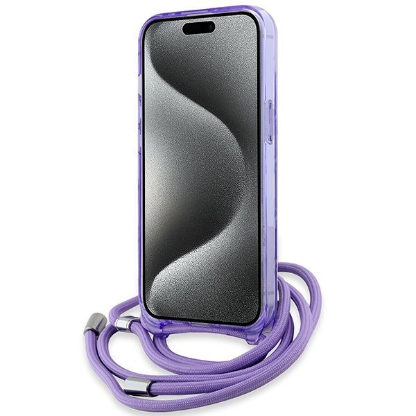 Muu telefoni lisavarustus Karl Lagerfeld Karl Lagerfeld IML Crossbody Monogram Karl & Choupette Head MagSafe case for iPhone 15 / 14 / 13 - purple