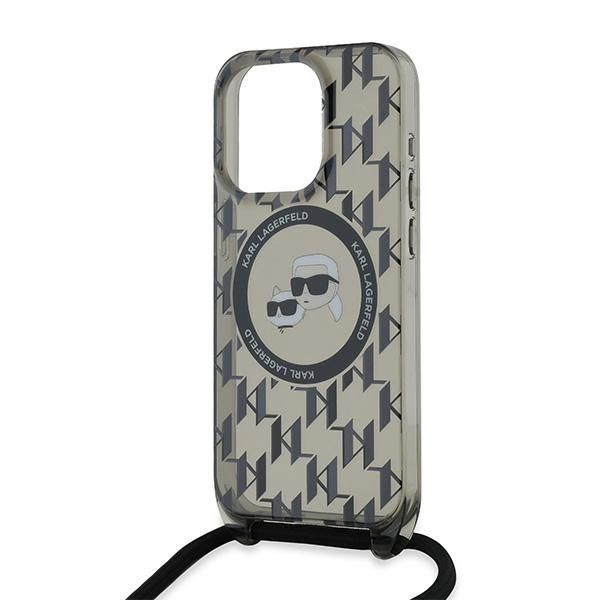 Other Phone Accessory Karl Lagerfeld Karl Lagerfeld IML Crossbody Monogram Karl & Choupette Head MagSafe Case for iPhone 15 Pro Max - Black