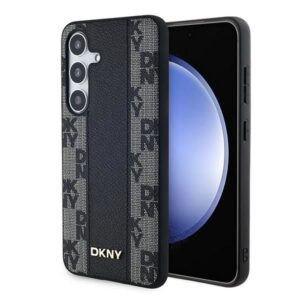 Cits mobilo telefonu aksesuārs DKNY  DKNY Leather Checkered Mono Pattern MagSafe case for Samsung Galaxy S24 - black 