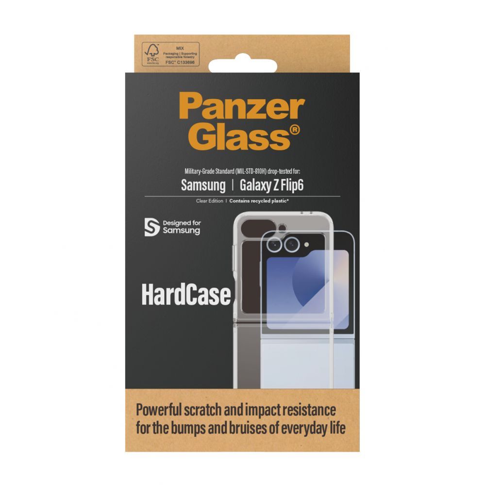 Cits mobilo telefonu aksesuārs Panzer Glass PanzerGlass HardCase case for Samsung Galaxy Z Flip 6 - transparent