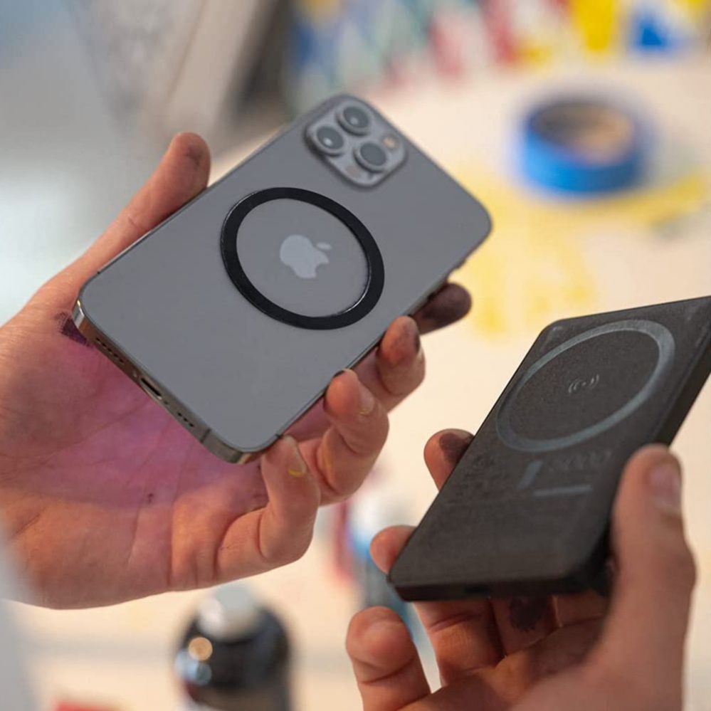 Aizmugurējais vāciņš Tech-Protect Tech-Protect MagMat MagSafe magnetic ring universal - black / silver (2 pcs.)