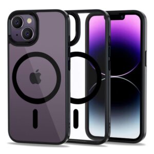 Back panel cover Tech-Protect  Tech-Protect MagMat MagSafe iPhone 14 Case - Clear Black 
