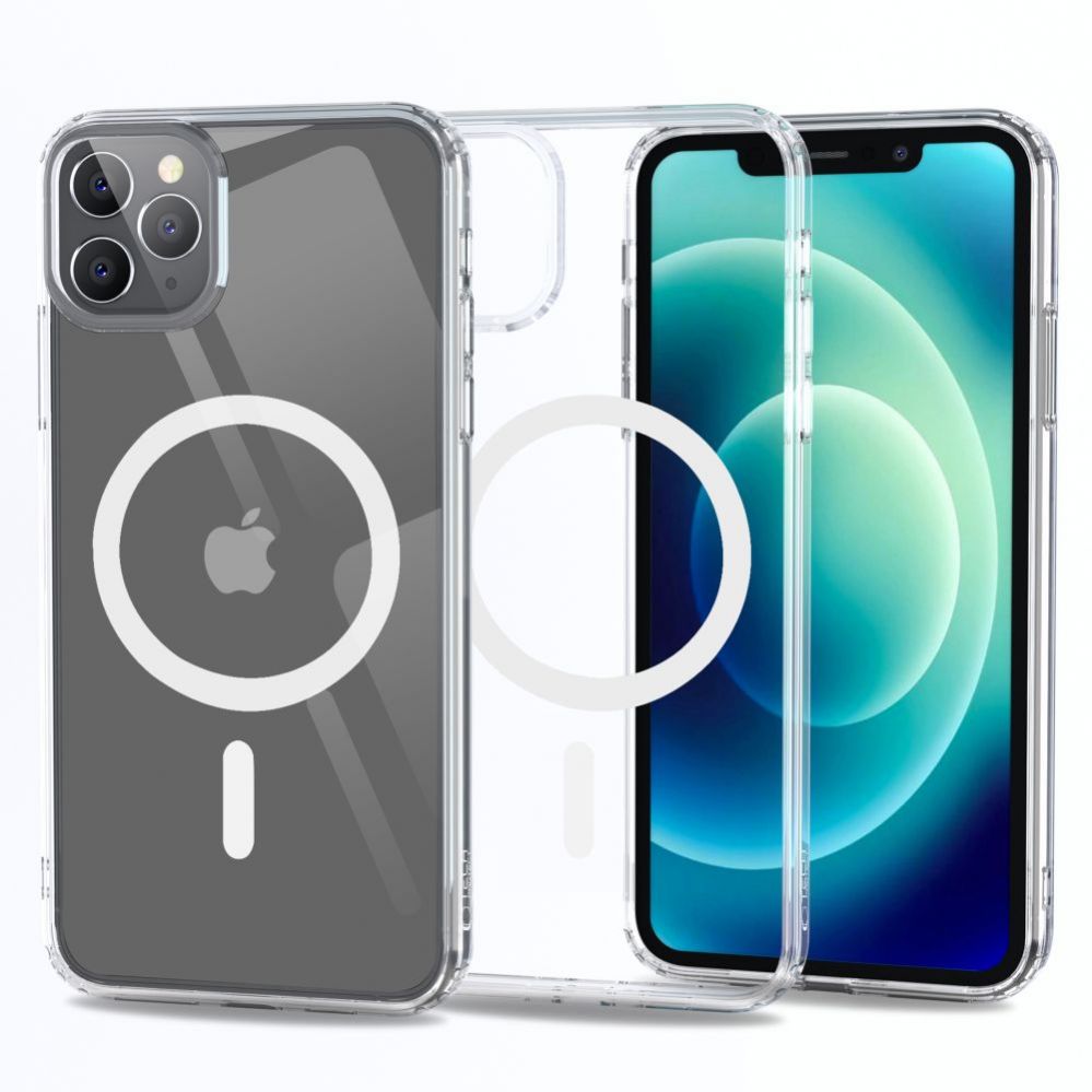Back panel cover Tech-Protect Tech-Protect FlexAir Hybrid MagSafe Case for iPhone 12 Pro Max - Clear