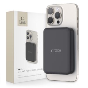 Power bank Tech-Protect  Tech-Protect LifeMag PB11 Powerbank with MagSafe 10000mAh 15W USB-C port - black + USB-C cable 