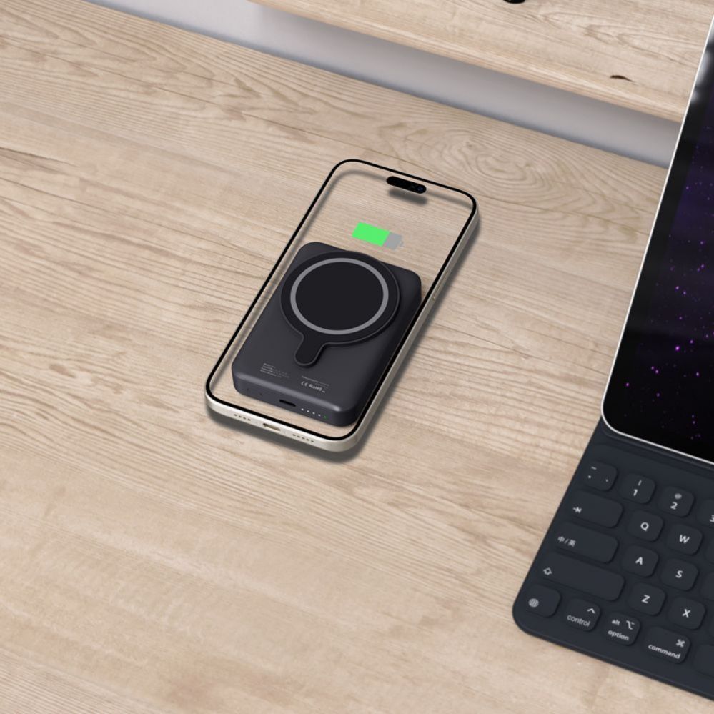 Väline aku Tech-Protect Tech-Protect LifeMag PB11 Powerbank with MagSafe 10000mAh 15W USB-C port - black + USB-C cable