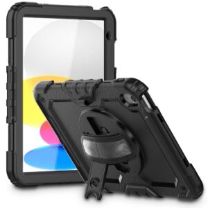 Back panel cover Tech-Protect  Tech-Protect Solid360 Case for iPad 10.9" 2022 - Black 