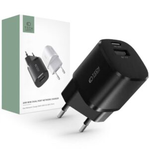 Adapteris Tech-Protect  Tech-Protect C20W charger mini USB-C PD 20W / USB-A QC 3.0 - black 