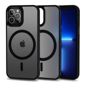 Back panel cover Tech-Protect  Tech-Protect MagMat MagSafe Case for iPhone 12 Pro Max - Matte Black 