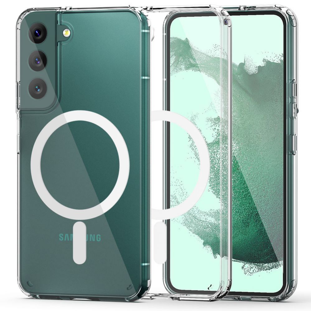 Back panel cover Tech-Protect Tech-Protect FlexAir Hybrid MagSafe Case for Samsung Galaxy S22 - Clear