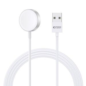 Adapteriai Tech-Protect  Tech-Protect UltraBoost Magnetic Inductive Charger with USB-A Connector for Apple Watch 1.2m - White 