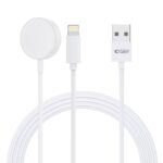 Adapter Tech-Protect  Tech-Protect UltraBoost 2in1 Magnetic Charger with USB-C / Lightning Cables for Apple Watch 1.5m - White 