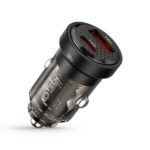 Adaptrid Tech-Protect  Tech-Protect CC30W Car Charger USB-C PD 30W / USB-A QC 3.0 - Black 