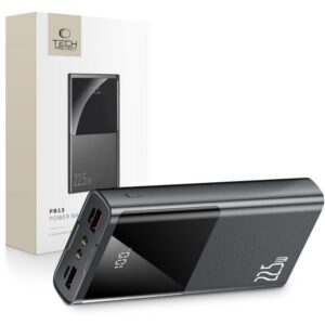 Внешний аккумулятор Tech-Protect  Powerbank Tech-Protect PB13 20000mAh 22.5W 2x USB-A / USB-C / Lightning with USB-C / USB-A cable - gray Gray