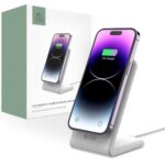 Adapter Tech-Protect  Tech-Protect QI15W-A23 MagSafe 15W inductive charger in the form of a stand - white 