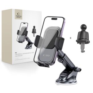 Adapteriai Tech-Protect  Tech-Protect V6 Car Phone Holder for Cockpit/Air Vent - Black 