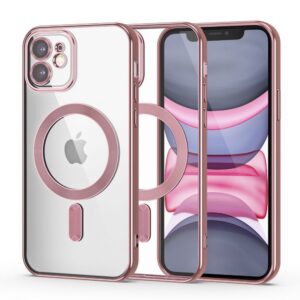 Aizmugurējais vāciņš Tech-Protect  Tech-Protect MagShine Line MagSafe iPhone 11 Case - Pink 
