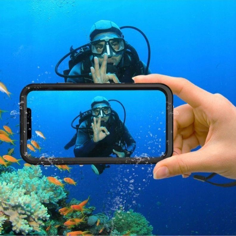 Back panel cover Tech-Protect Tech-Protect ShellBox Case Waterproof IP68 with MagSafe for iPhone 15 - Black