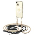 Back panel cover Tech-Protect  Tech-Protect FlexAir Chain Case with MagSafe for iPhone 15 - Black/Beige 