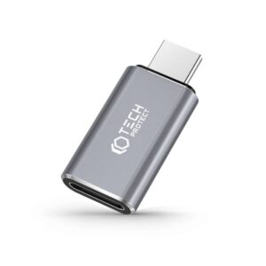 Adapteriai Tech-Protect  Tech-Protect UltraBoost USB-C (Male) / Lightning (Female) Adapter - Gray 