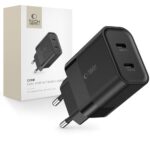 Adapteris Tech-Protect  Tech-Protect C20W charger 2x USB-C PD 20W - black 
