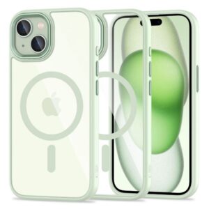 Nugarėlės dėklai Tech-Protect  Tech-Protect MagMat MagSafe iPhone 15 Case - Clear Green 