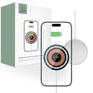 Adapteris Tech-Protect  Tech-Protect QI15W-A30 MagSafe Inductive Charger with USB-C Cable - Silver 