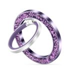 Automaatne hoidja Tech-Protect  Tech-Protect MMR200 magnetic holder / ring with MagSafe - purple with crystals 