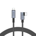Kabelis Tech-Protect  Tech-Protect UltraBoost Max L USB-C 4.0 (straight) / USB-C 4.0 (angled) PD 240W 8K 40Gbps 1.5m Cable - Gray 