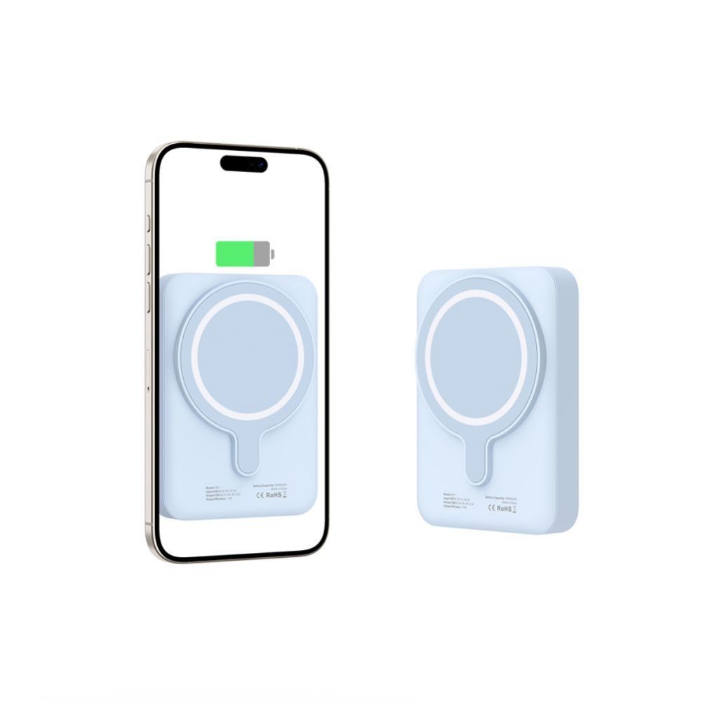 Ārējais akumulators Tech-Protect Tech-Protect LifeMag PB11 Powerbank with MagSafe 10000mAh 15W USB-C port - blue + USB-C cable