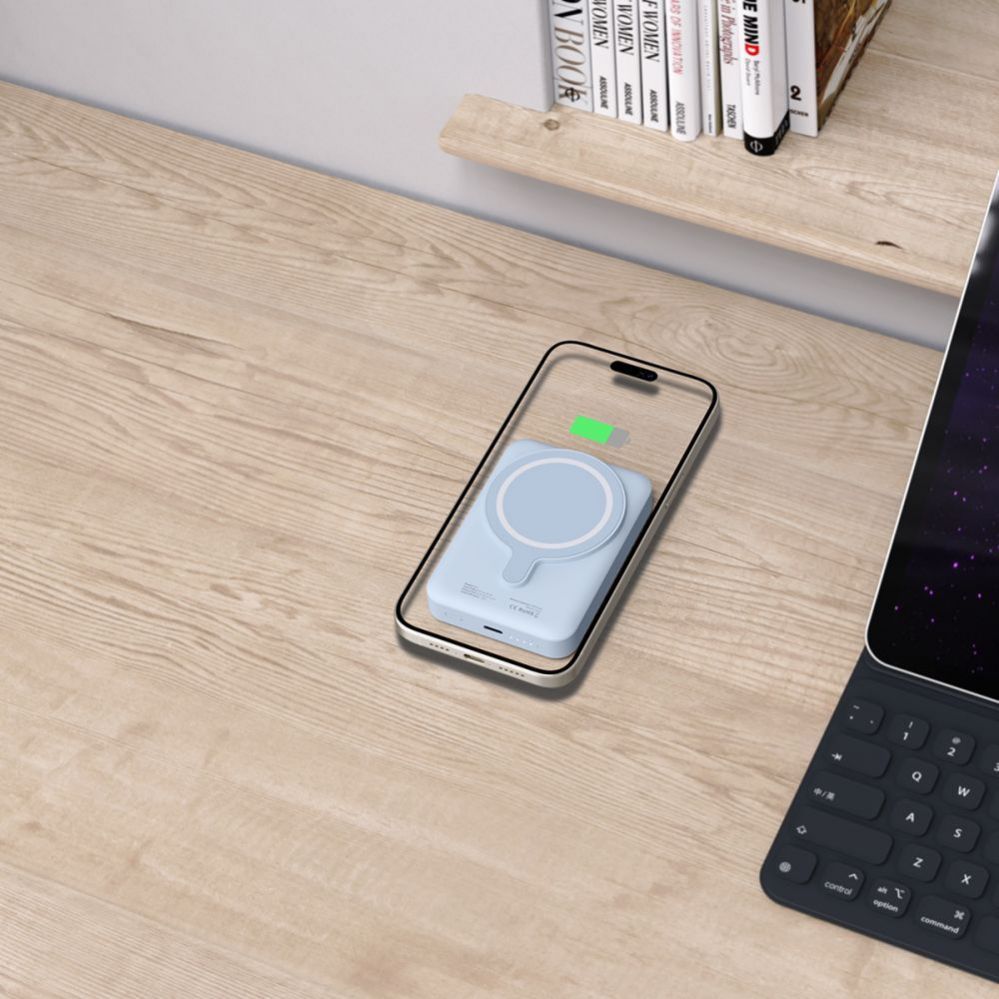 Ārējais akumulators Tech-Protect Tech-Protect LifeMag PB11 Powerbank with MagSafe 10000mAh 15W USB-C port - blue + USB-C cable