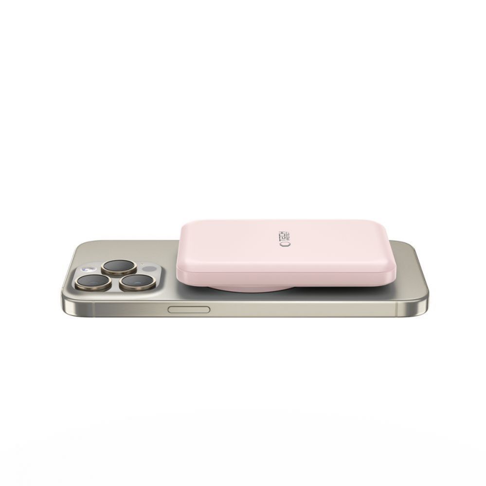 Väline aku Tech-Protect Tech-Protect LifeMag PB10 Powerbank with MagSafe 5000mAh 15W USB-C port - pink + USB-C cable