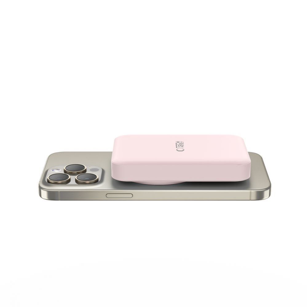 Ārējais akumulators Tech-Protect Tech-Protect LifeMag PB11 Powerbank with MagSafe 10000mAh 15W USB-C port - pink + USB-C cable