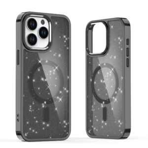 Aizmugurējais vāciņš Hurtel  Glitter Case MagSafe for iPhone 16 Pro Max - black with glitter 
