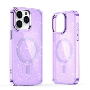 Aizmugurējais vāciņš Hurtel - Glitter Case MagSafe for iPhone 16 Pro Max - purple with glitter 