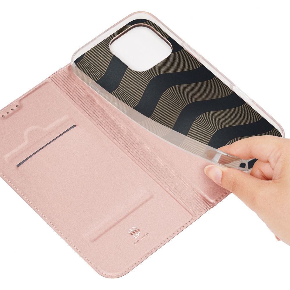 Tagakaaned Dux Ducis Dux Ducis Skin Pro iPhone 16 Pro Max Case with Flip and Card Slot - Pink